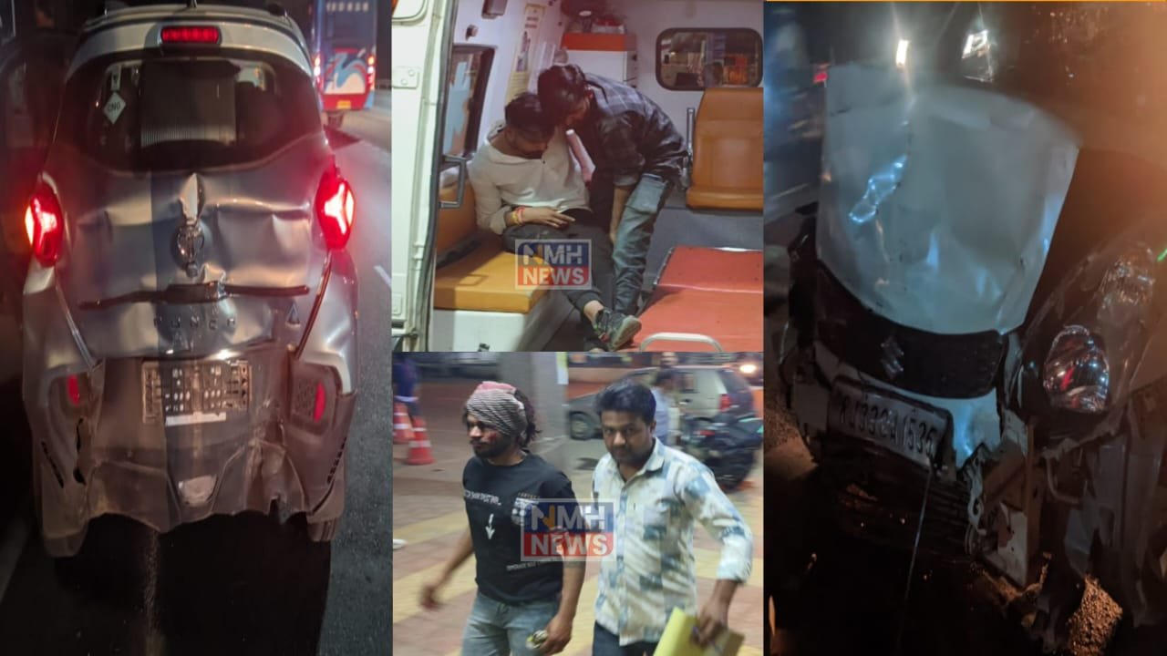 मालखेड़ा फंटे पर हुआ सड़क हादसा, 3 कारों की आपस में भिड़ंत, 2 गंभीर घायल